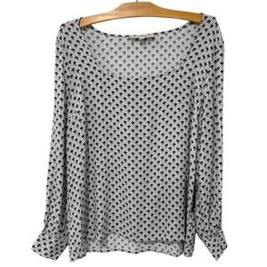 Ann Taylor LOFT | Top Floral Square Neck Long Sleeve Career Work- Size Medium